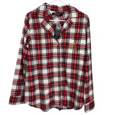 LAUREN Ralph Lauren Plaid Pajama Top Size M NWT