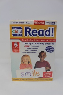  YOUR CHILD CAN READ!  Early Reading System 5 Disc Set DVD- Sealed