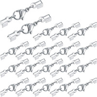 Edelstahl Karabiner Verschluss 20 Stueck Lederband Schmuckherstellung DIY
