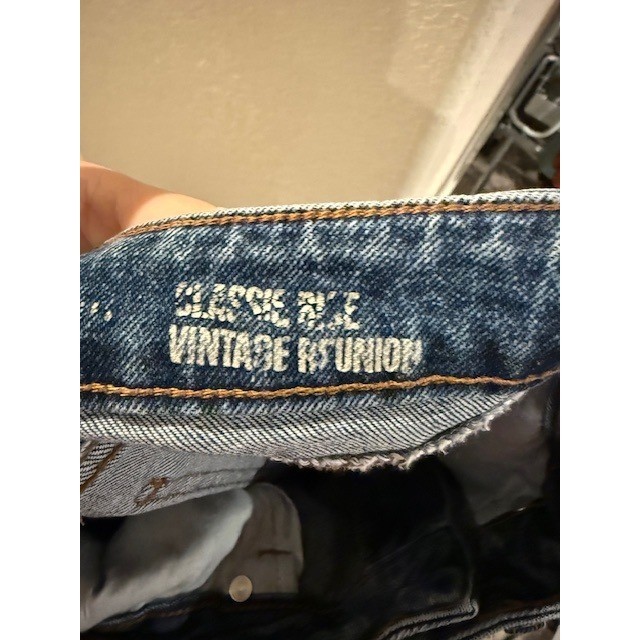 Rewash Jeans Classic Blue Vintage Reunion Distressed Hem Denim sz 3 26 1994
