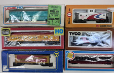 Lot of 6 New Vintage HO Scale Train Cars, Tyco, Cox, Lionel, Life-Like, AHM, PMI
