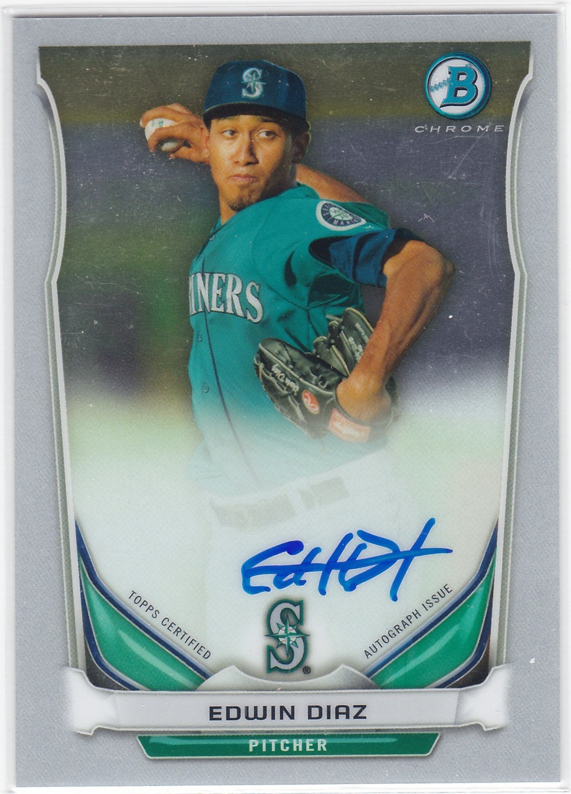 2014 Bowman Chrome Prospects Autographs #BCAP-ED Edwin Diaz Auto