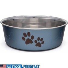 Stainless Steel Dog Bowl Nonslip Design Durable Pet Feeder Indoor Outdoor Use