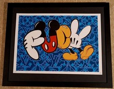 DEATH NYC ltd ed signed FRAMED street art print 45x32cm F-Disney F-Mickey Mouse