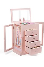 Musical Jewelry Box for Girls, Large Kid Music Box with Ballerina for Birthday