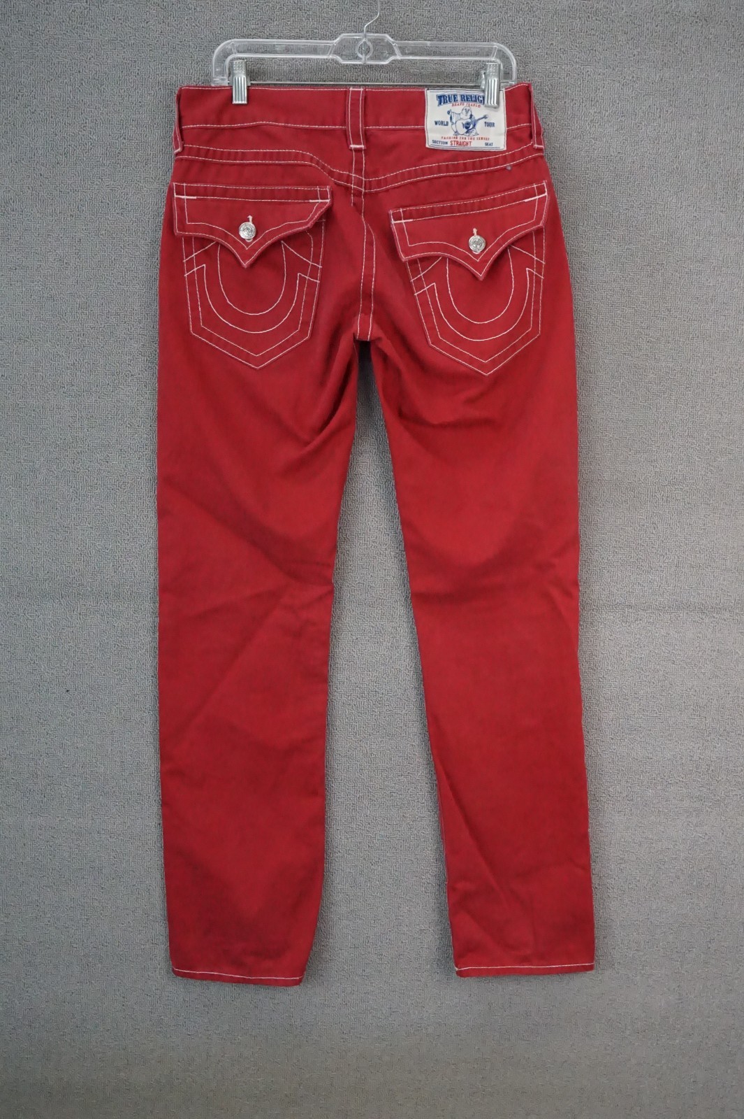 True Religion Denim Jeans Straight Men's Red Size 31X34