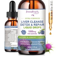 Liver Support Milk Thistle Liver Cleanse Detox Liquid Herbal Supplements 2oz