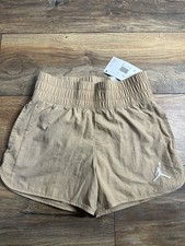 New 35 Jordan Girls  Jumpman High Flying Shorts Size Medium Legend Brown