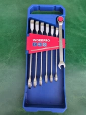 WorkPro Tools 7 Piece Metric Ratcheting Wrench Set
