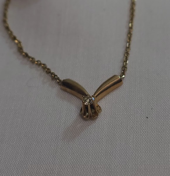 Vintage 14K Solid Yellow Gold Authentic Real Diam… - image 8