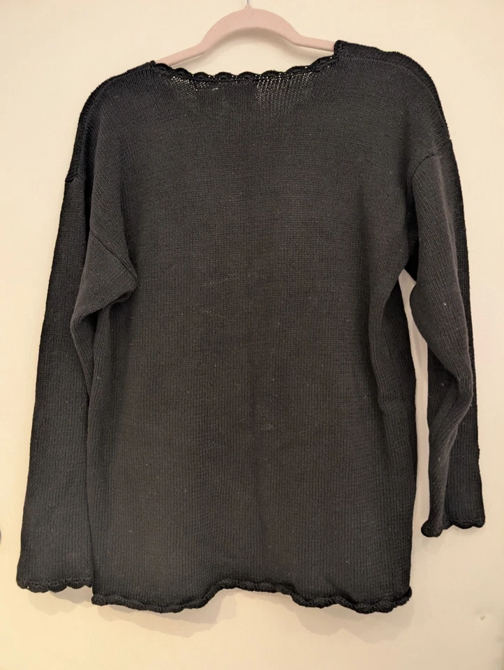 Vintage Nutcracker Christmas Candy Cane Embroidery Holiday Ugly Sweater Medium - Image 2 of 4