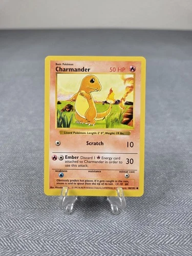 Pokémon TCG : Charmander - Base Set Unlimited Shadowless 46/102 Non Holo WOTC NM