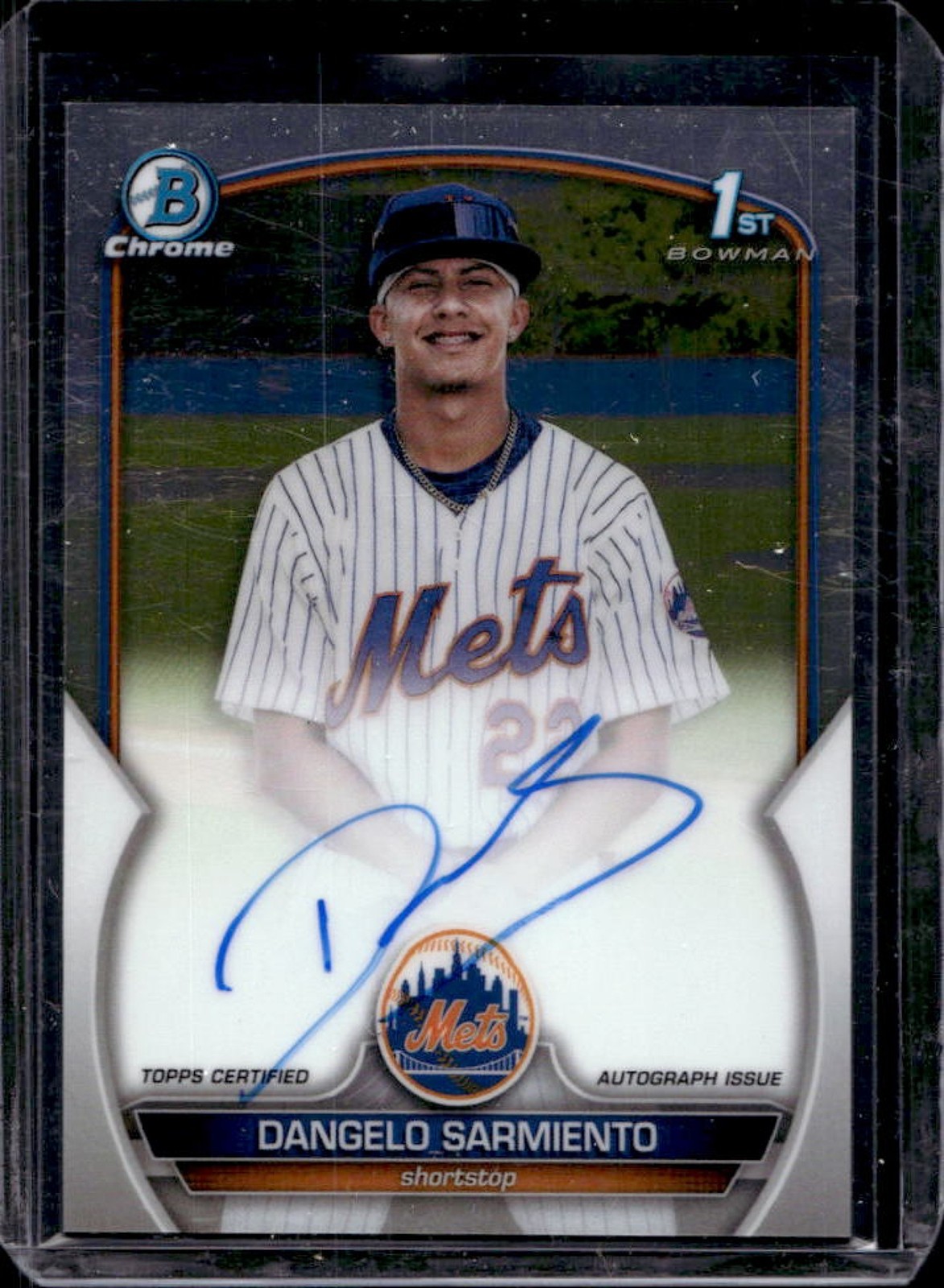 2023 Bowman Chrome Dangelo Sarmiento Auto 1st #CPA-DSA Mets