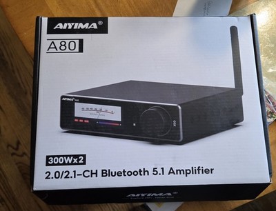 AIYIMA A80 Bluetooth Stereo Amplifier 300Wx2 Class D DAC TPA3255 ES9038Q2M