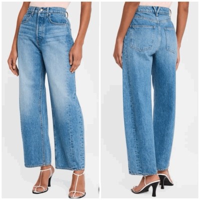 Veronica Beard Ryder Saddle jeans 29 barrel leg Wide leg Blue NWT $298