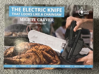 Mighty Carver Electric Knife ''Chainsaw'' Meat Carver (Model EK1126) New/Open Box
