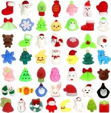50 PCS Christmas Mochi Squishy Toys, Squishies Stress Relief Toys Christmas Part