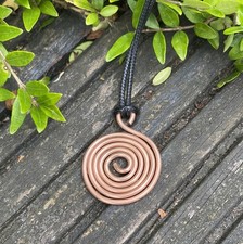 Frequency Imprinted Copper Spiral Pendant - Arthritis, Anxiety, Allergies etc