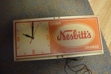 Vintage Nesbitt's Orange Soda Lighted Clock