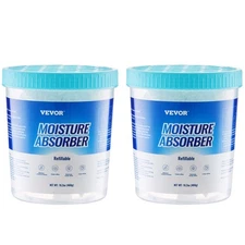 Uimoso 2 Pack Moisture Absorber Bucket 16.2oz with Visible Effect Fragrance Free