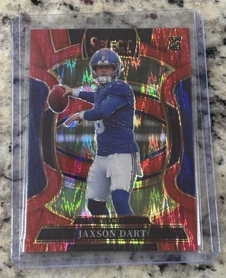 2025 Panini Select - Concourse Jaxson Dart #93 Red Prizm # d 1/249 New York
