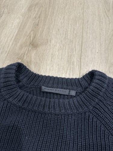 Jenni Kayne Fisherman Sweater 100% Cotton Black Knit Size Medium - Picture 5 of 13