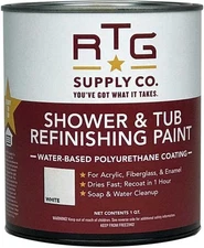 RTG Shower & Tub Refinishing Paint (White) 32 Fl Oz (Pack of 1), White 