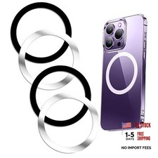 Magnetic Wireless Charger Metal Rings with 3M 4 Metal Ring Black Sliver