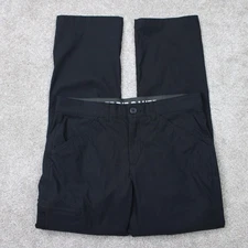 Eddie Bauer Pants Mens 34x32 Black Rainer Tech Cargo Nylon Stretch Straight Leg
