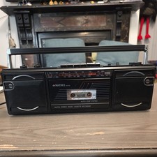 Matsui SX 5105 Portable Cassette Player Black Tuner Radio Mains Or Battery.