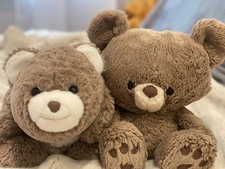 Lot of 2 GUND Teddy Bears: Snuffles Taupe  Kai Honey/Taupe plush