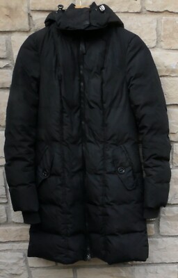 WOMANS MEDIUM DOWN FULL LENGTH COAT MACKAGE MONTREAL CANADA WINTER COAT HOODED