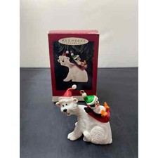 Vintage Hallmark Keepsake Ornament 'Polar Coaster' - 1995 - Penguin Polar Bear