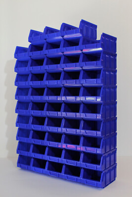 Sichtboxen Lagerbox 48 Stk. VIPA 167 x 105 x 82mm Stapelboxen Box Blau Lager NEU