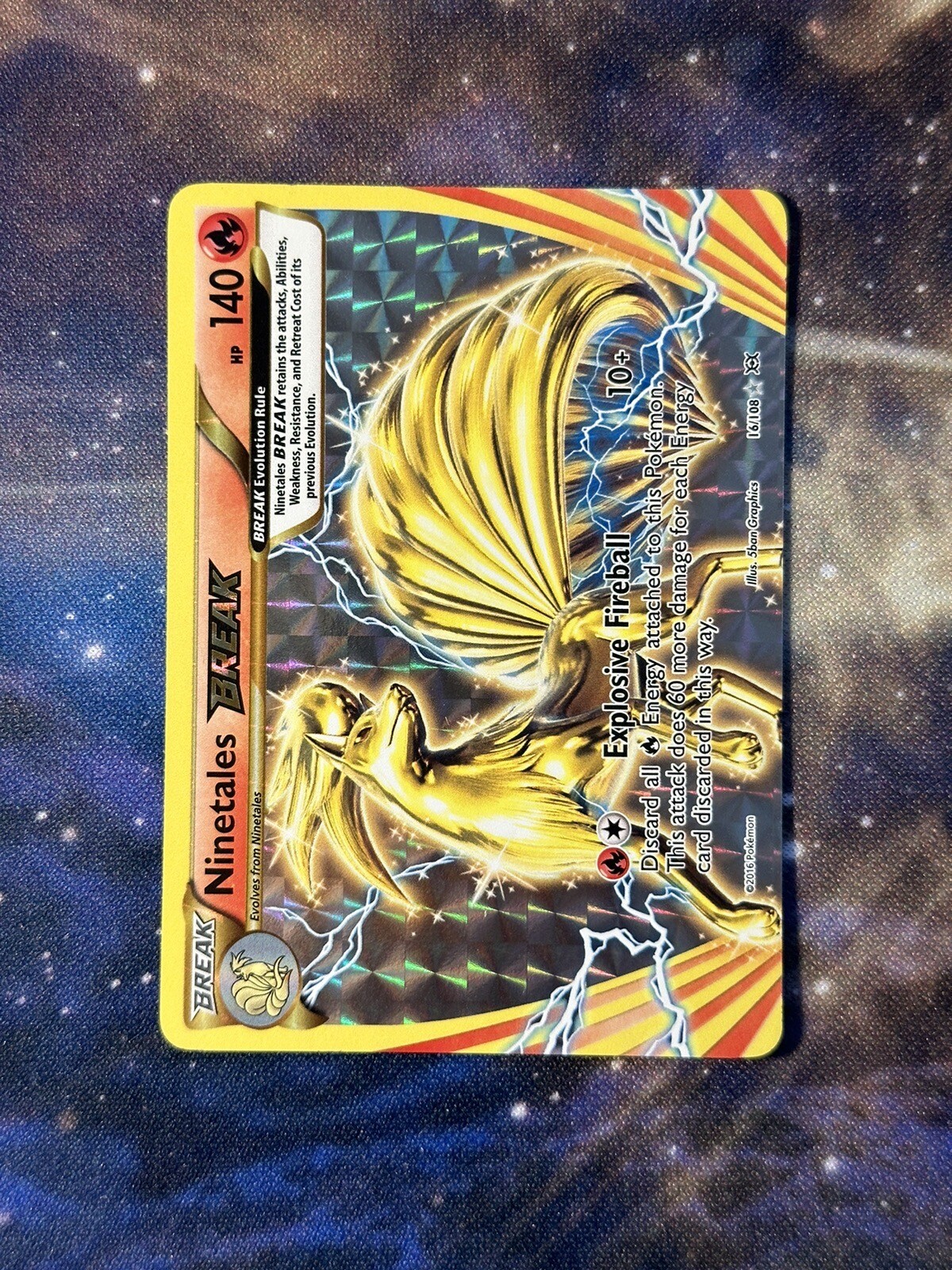 Ninetales BREAK 16/108 XY Evolutions Holo Rare Pokemon Card NM NEAR MINT