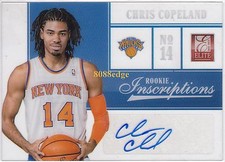 2012-13 PANINI ELITE ROOKIE AUTO: CHRIS COPELAND #96 AUTOGRAPH KNICKS PLASTIC RC