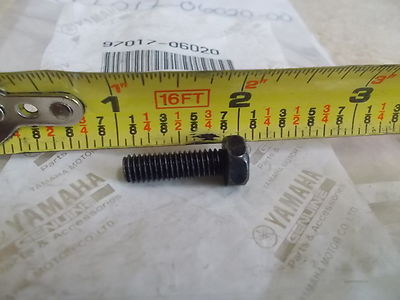 NOS OEM Yamaha Hexagon Bolt 1994-2015 YFM350 XV565 97017-06020-00