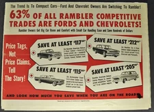 1960 Rambler Mailer Brochure Rebel Ambassador American AMC Nice Original 60