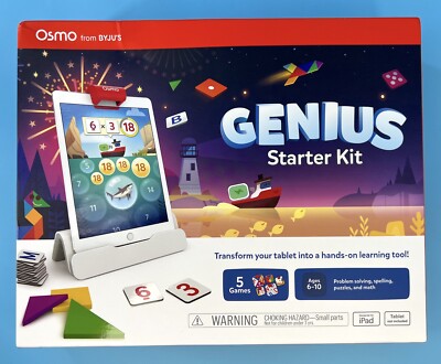 Osmo 901-00089 Genius Starter Kit 2022 Learning System BYJU's iPad Required