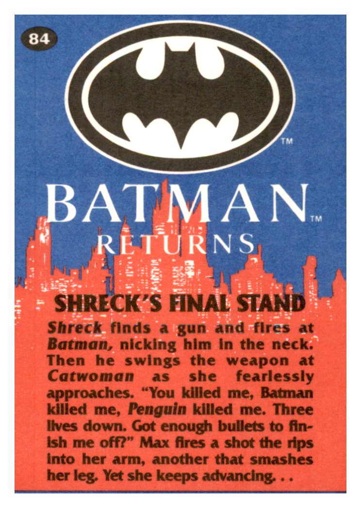 1992 Topps Batman Returns Movie Card #84 DC Comics BAT MAN | eBay