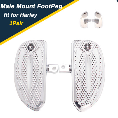 Male Mount Foot Pegs Floorboards For Harley V-Rod Slim XL883 Street Glide XG500