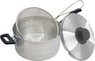 Large 24cm Aluminium Chip Pan Dish Wire Basket Potato Fryer Deep Fry Pot