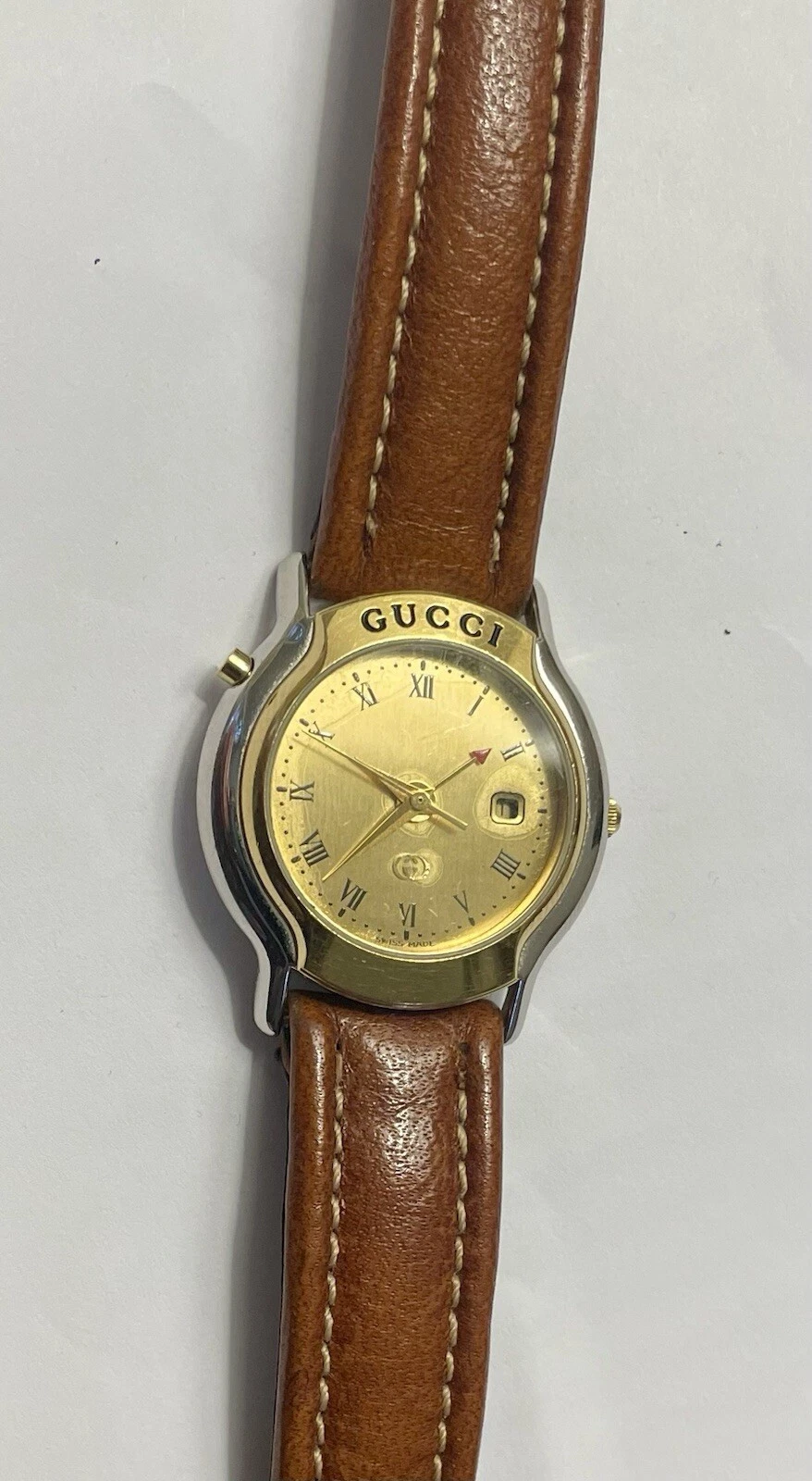 Montre Gucci vintage 8200JR combinaison or ne fonctionne pas