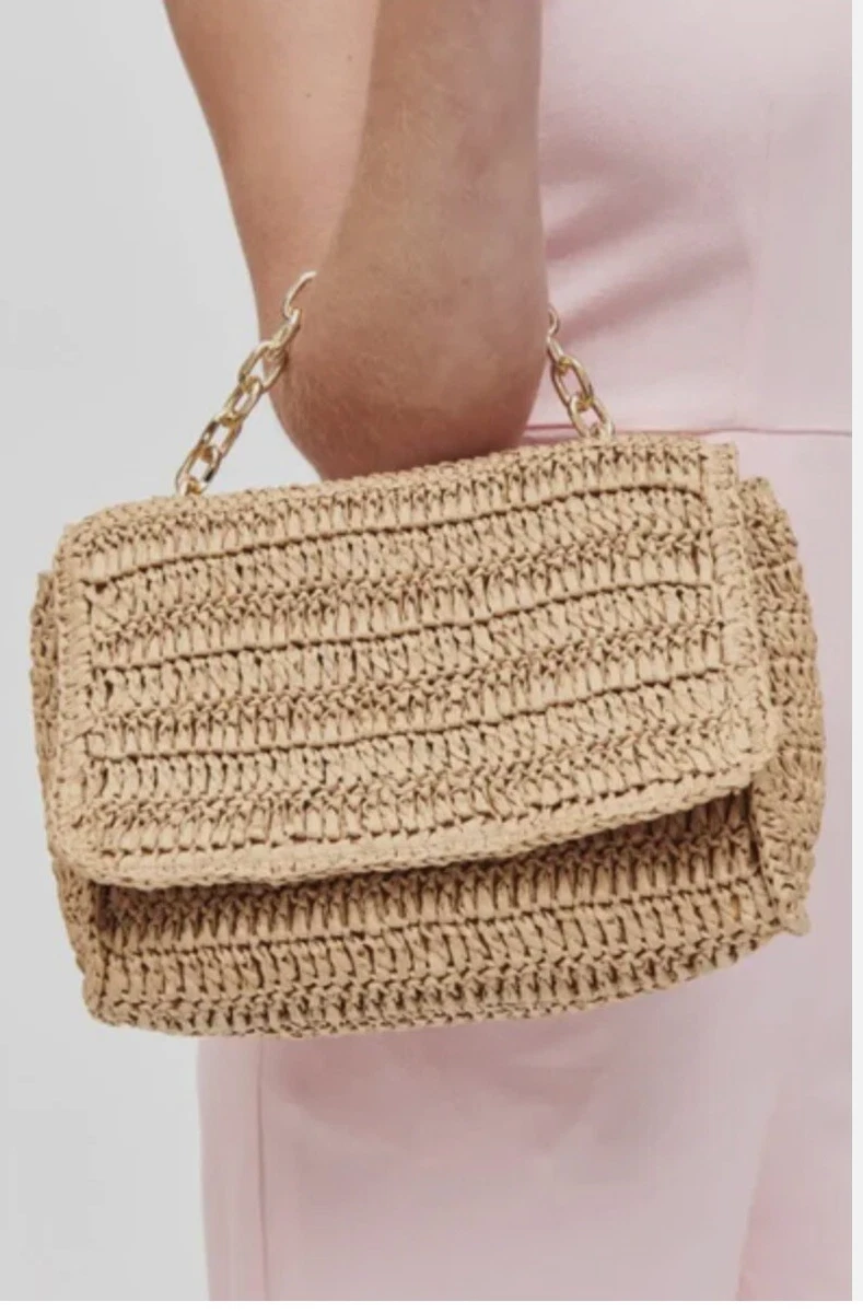 New With Tags Urban Expressions Catalina Straw Handbag Toupe/Beige | eBay
