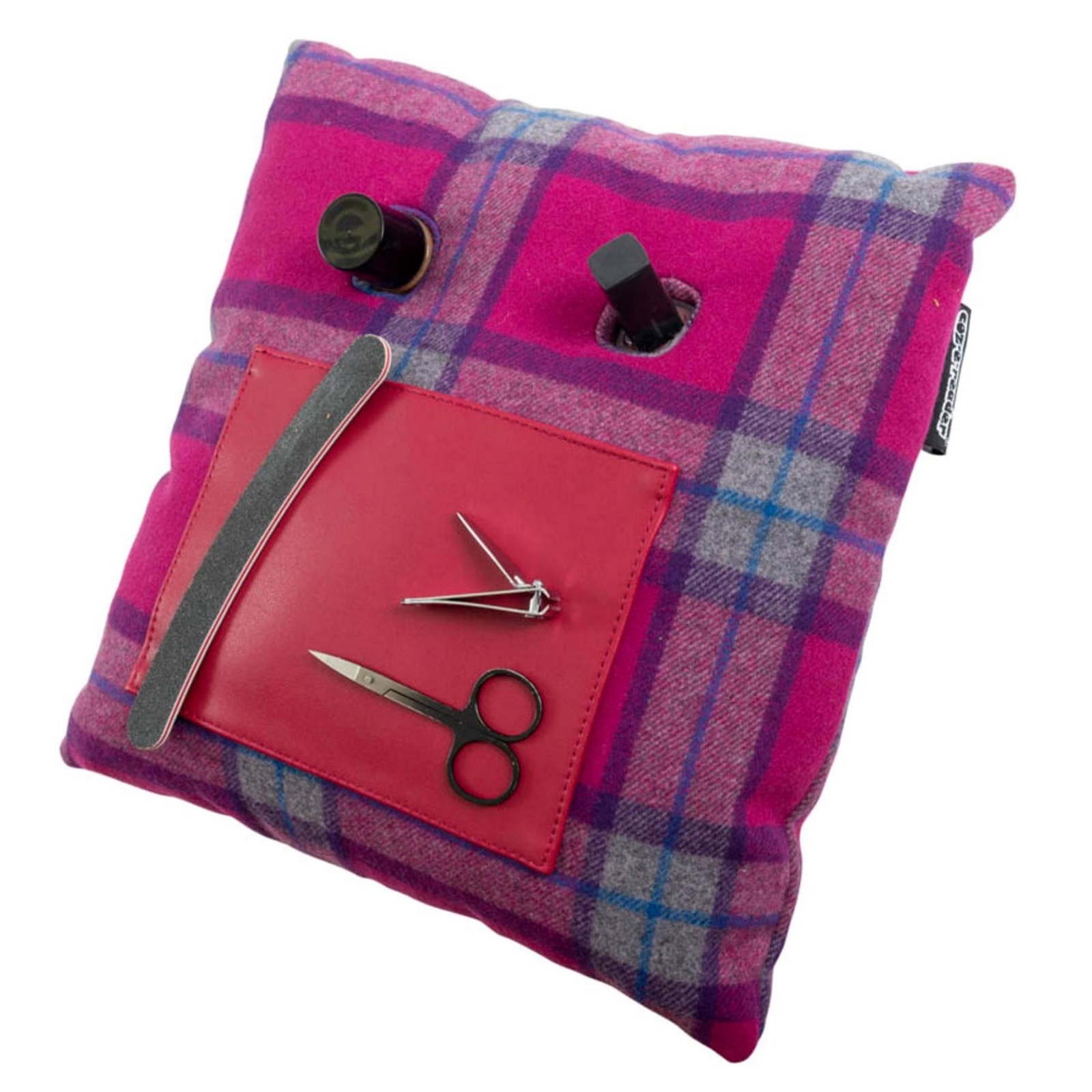 Nail Manicure Cushion Varnish Pillow Pink Tweed Nail Care Higland Style CRAGGI