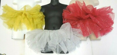  Silver Glittered Tutu Dance Ballet 3 layers many color choices child/adult  New