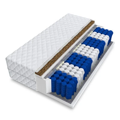 FDM Materasso 90x200 a Molle Insacchettate H3 e H4 HOME MAX 7 Zone Cocco Letto