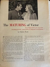 Victor Mature, Three Page Vintage Clipping, a