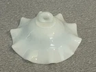 Victorian Milk Glass Oil Lamp Smoke Bell 6" wide for Hanging Kerosene Lamp