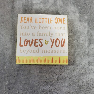 Baby Nursery Box Art Sign MDF Mixed Media Wall Plaque New Parent Shower Gift
